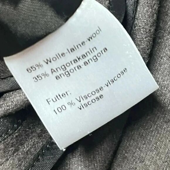 women’s AKRIS PUNTO wool grey pointed collar flap pocket crop blazer size 4 - Picture 7 of 8